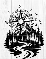 1 X LARGE Compass Decals -