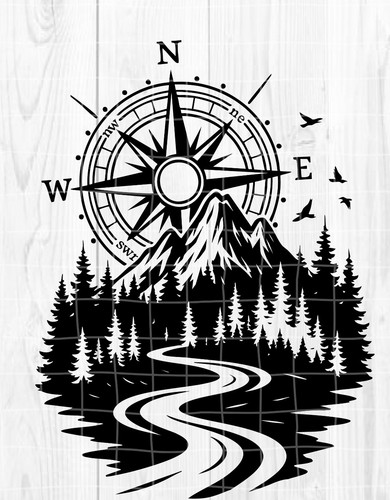 Large compass decals - x,