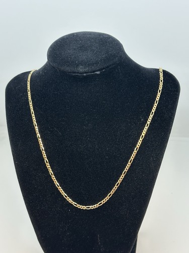 9ct gold figaro chain - gold, 10.3g