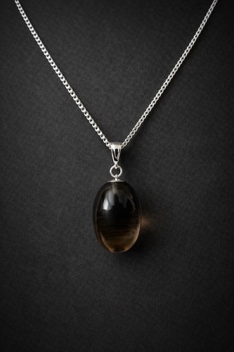 Artisan smoky quartz pendant - quartz,