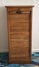 Vintage Tambour Fronted Music Cabinet