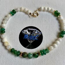 9 CT GOLD EMERALD WITH MOP