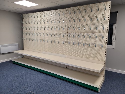 Retail shop shelving run 3 - shelving, of