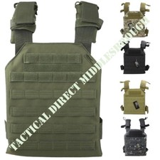 TACTICAL VEST LIGHTWEIGHT SPARTAN PLATE CARRIER AIRSOFT BTP BLACK CAMOUFLAGE