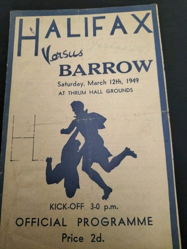 Vintage rugby league programme - rugby,