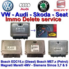 VW Audi Seat Skoda ECU Immo off delete service Bosch ME7.1 EDC15 Siemens Marelli