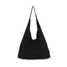 Suede Effect Hobo Bag for