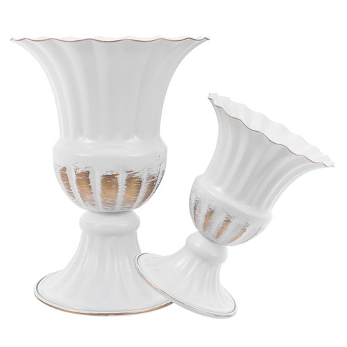2pcs vintage metal - , urn