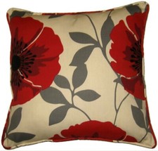 Polycotton Isla Poppy Flower