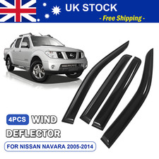 4pcs Wind Deflectors Rain Shield Accessories For Nissan Navara D40 2005-2015 MK2