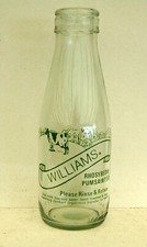 milk bottle lovely old Williams of Pumsaint WALES dairy