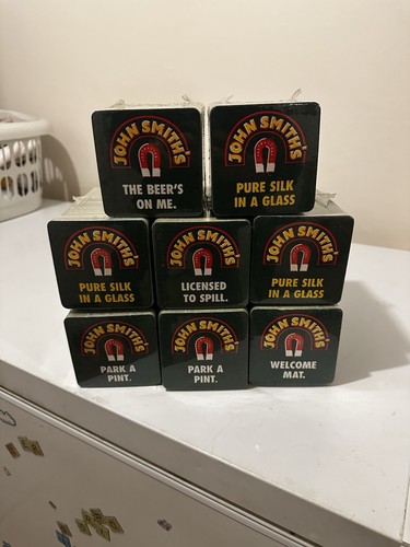 Vintage john smiths beer mats - beer,