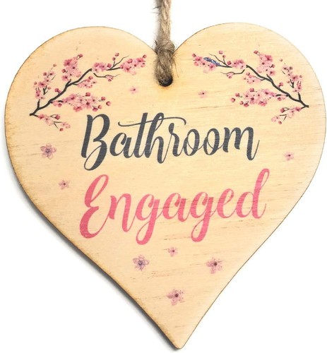 Engaged vacant bathroom door - vacant,