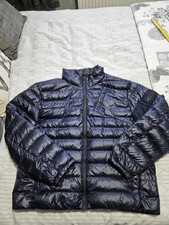 Mackage V1214 Mens Navy Luis Lightweight Down Puffer Jacket Size 46 2XL XXL