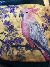 Stunning Double Sided Cushion Cover with A Pink Cockatoo Bird