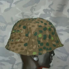 WW2 GERMAN DOT 44 PEA CAMO M35 HELMET COVER CAP WITH HOOK - canvas REPRO