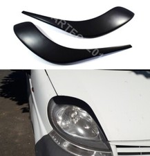Headlight Eyebrow Eyelid Vauxhall Vivaro, Renault Trafic, pair, ABS PLASTIC