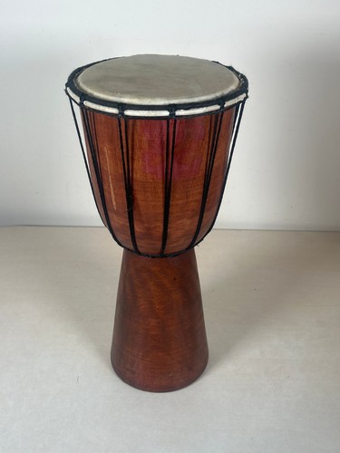 Hand carved wooden djembe - wooden,