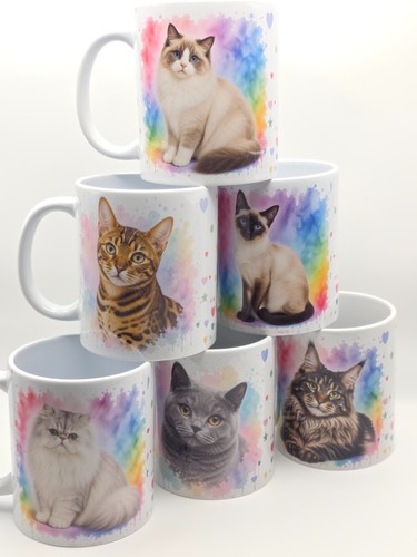 Cat breed mug coaster - breed, gift