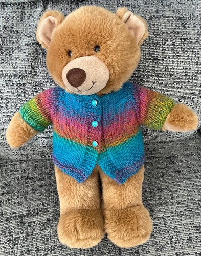 Hand knitted teddy bear - knitted,