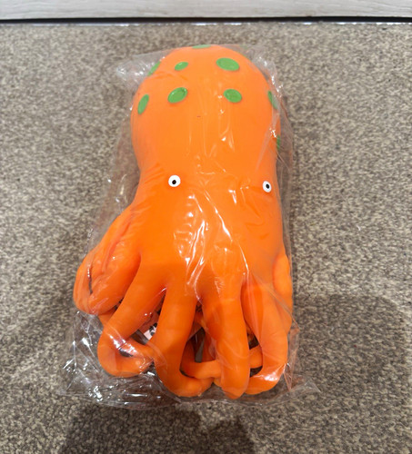 Orange octopus squeezable - orange,
