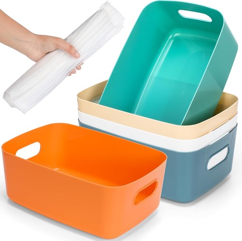 Plastic storage baskets - 5x,