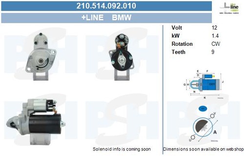 New starter for bmw - new,