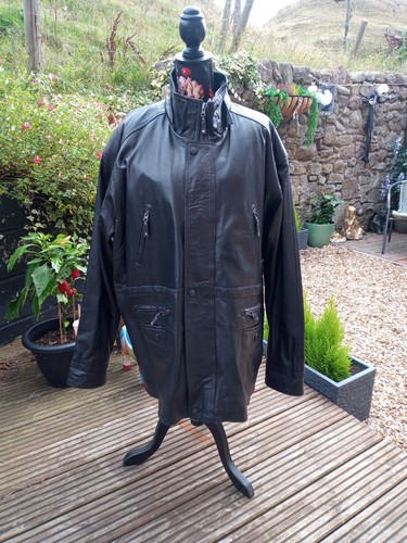 Mens leather coat - coat,,