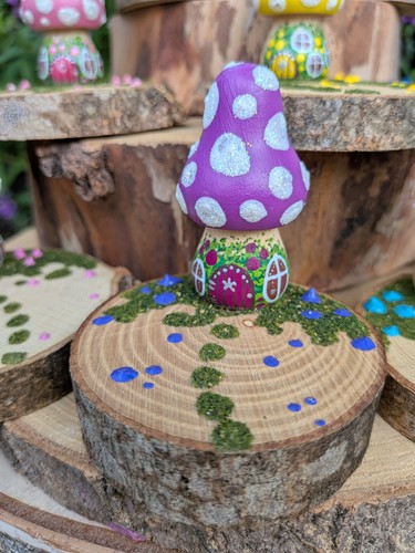 Mushroom fairy house with - house,