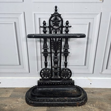 Victorian Cast Iron Umbrella Stick Stand Ornate Gothic Revival - Coalbrookdale