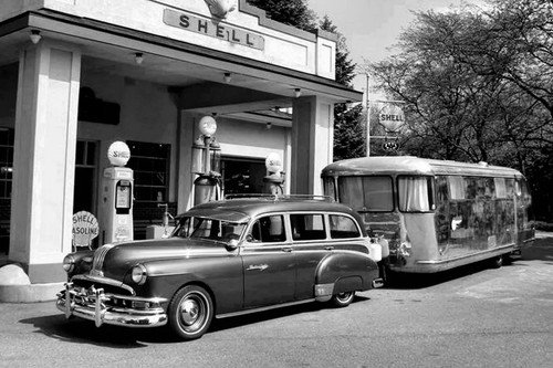 1950s vintage car trailer - vintage, &