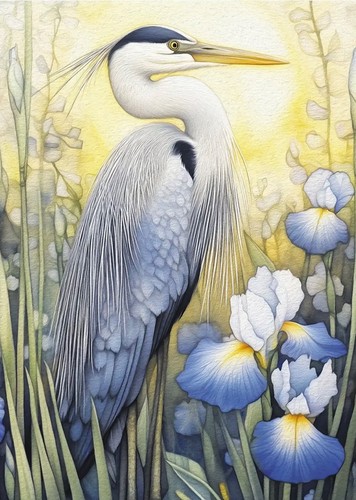 Heron fine art blank - -,