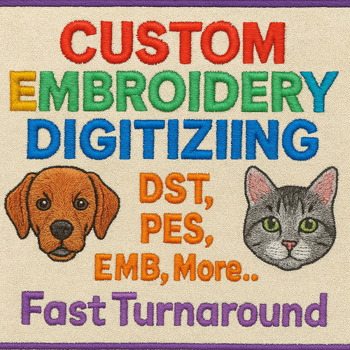 Embroidery digitizing logo - embroidery,