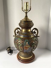 Vintage asian etched brass - etched,