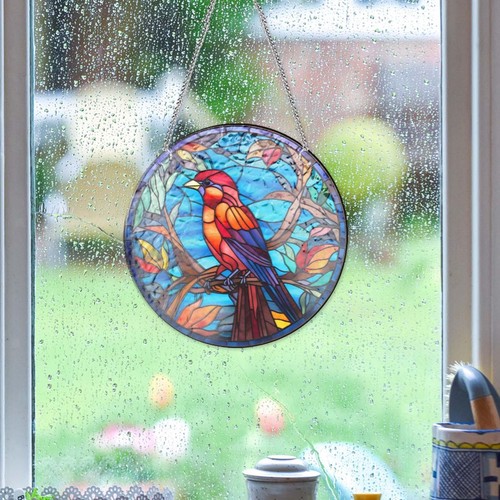 Stained glass window hanging - glass,
