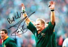Francois PIENAAR Signed Autograph 12X8 Photo ICONIC Nelson Mandela AFTAL COA (B)