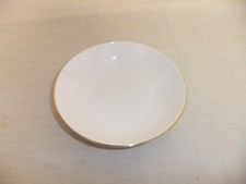 Queen Anne white bone china - elegant modern tableware, gilded rim - 9C5D #