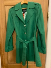 Dennis Basso green trench coat