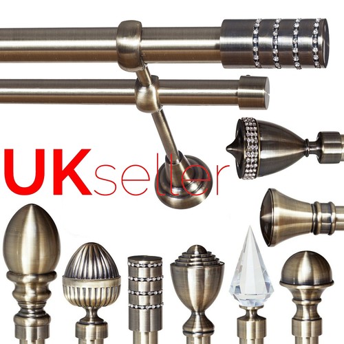 Metal double curtain pole rail - curtain,