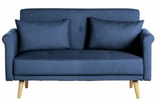 Habitat Home Evie Fabric 2 Seater Sofa in a Box Navy Blue | Compact Comfortable