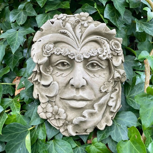 Spring green man - spring, stone
