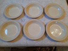 6 Hornsea Pottery Concept   Swan Lake rare  rimmed 8.25" soup / dessert bowls