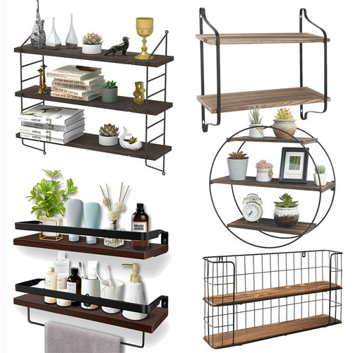 Rustic wall shelves organizing - rustic,