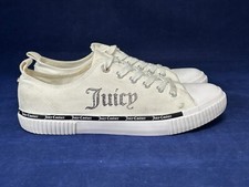JUICY COUTURE UK 7 WHITE CANVAS TRAINERS / LEISURE SHOES