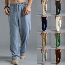 Men Cotton Linen Harem Pants