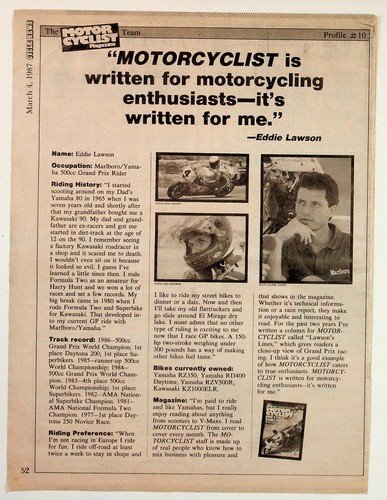 Eddie lawson motor cyclist - lawson,