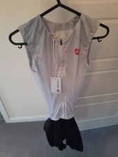 Castelli Womens Free Tri Triathlon Sanremo 3 Suit Sleeveless Medium White 