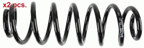 Pcs rear coil springs - x2,