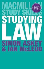 Studying Law: 114 (Macmillan Study Skills) by Askey, Simon Book The Cheap Fast