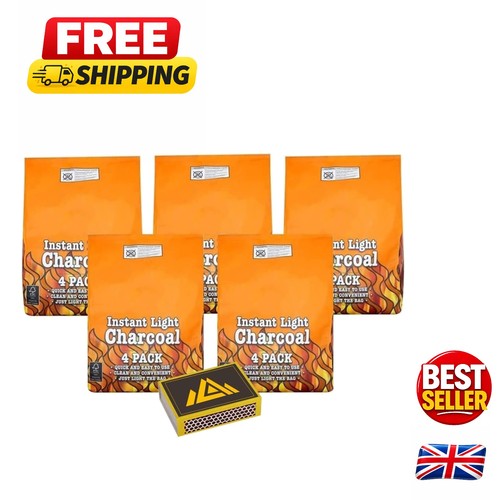 Portable 4x1kg charcoal bbq - 4x1kg,
